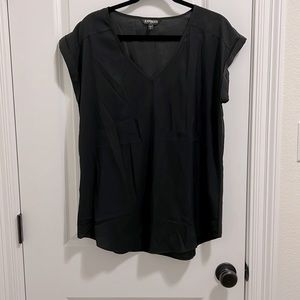 Women large black blouse from express